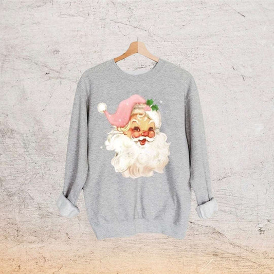 Happy Vintage Santa Sweatshirt, Retro Christmas Shirt, Vintage Christmas Shirt