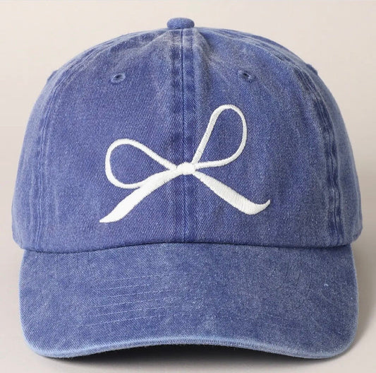 Bow Cotton hat Ribbon Bow hat Bow Dad Hat Girls Trip Hat