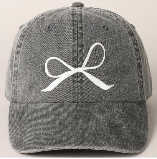 Bow hat Embroiderd Bow cap Ribbon hat Embroidery Bow Hat Girls Trip Hat