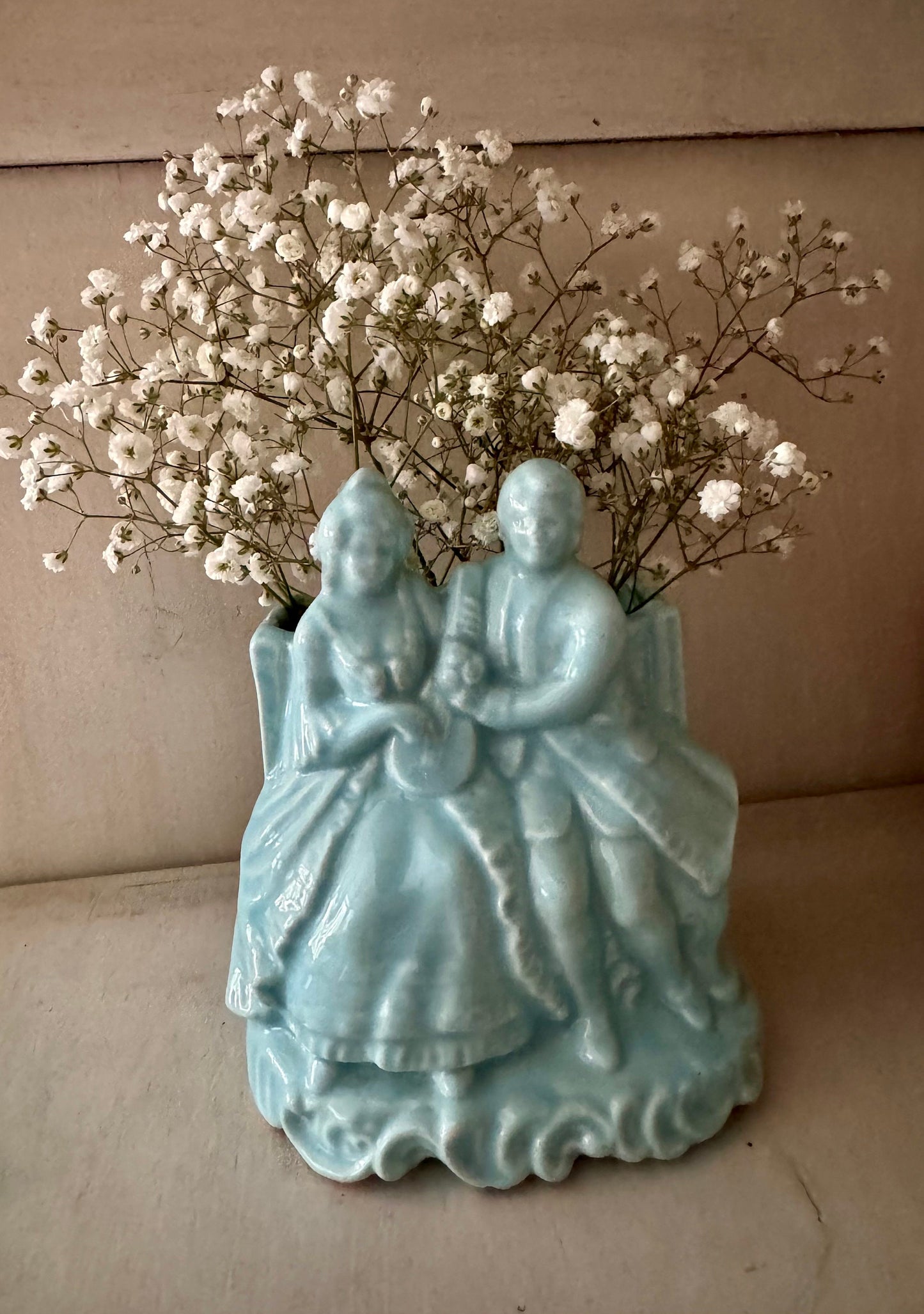 Vintage couple planter, Engagement Gift, Husband Wife gift, Gift Planter One of a Kind Engagement Gift Succulent Planter