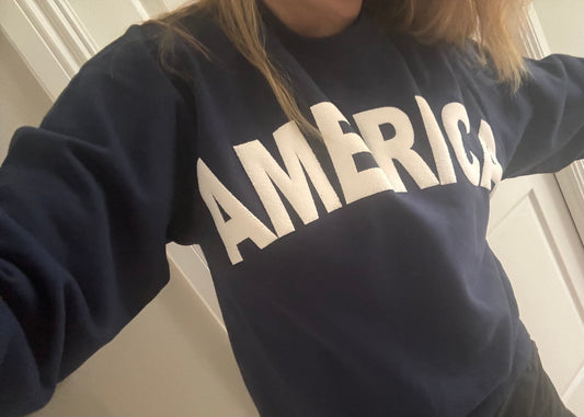 AMERICAN Shirt AMERICA Sweatshirt Puff America Tee Celebrate America Shirt 4th July shirt