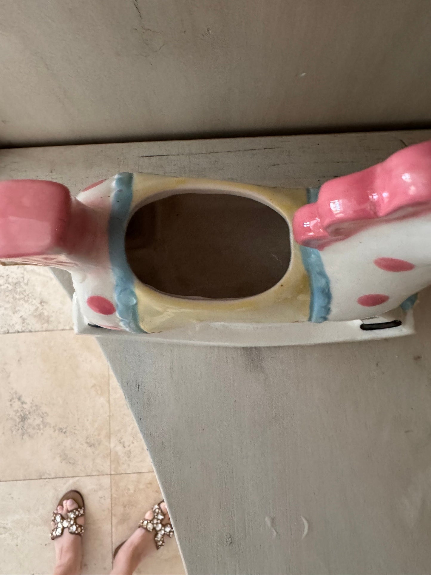 Vintage Rocking Horse Planter Gift Cute Baby Gift Planter One of a Kind Baby Gift Succulent Planter Floral Vase for Baby