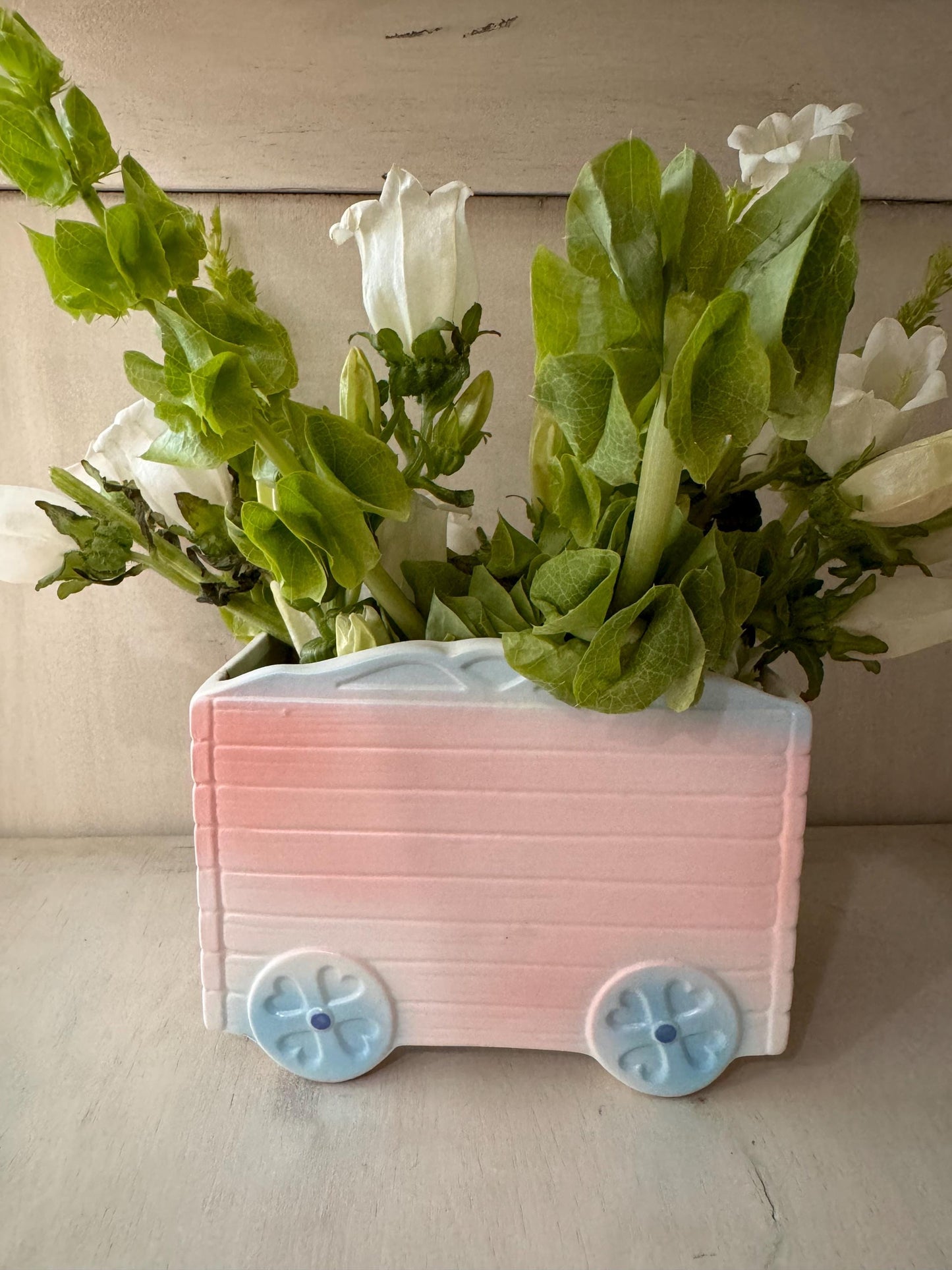 Circus Train Car Baby Planter Rare Lion Car Vase Unique Shower Gift Pastel Baby Gift Planter One of a Kind Baby Gift Succulent Planter