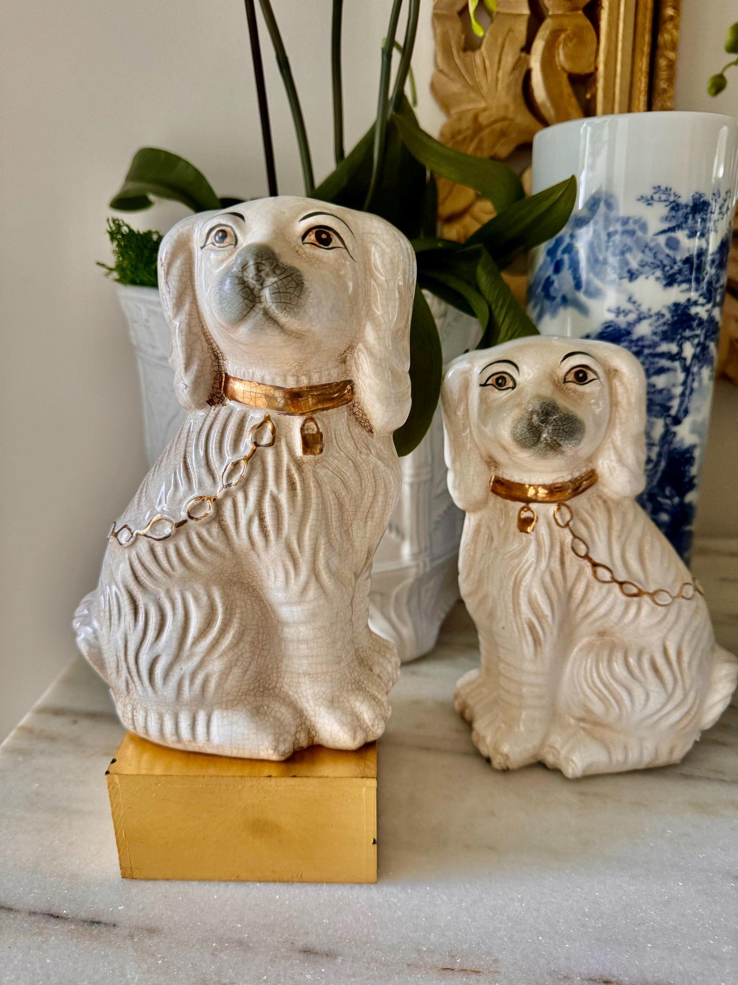 staffordshire Dogs white