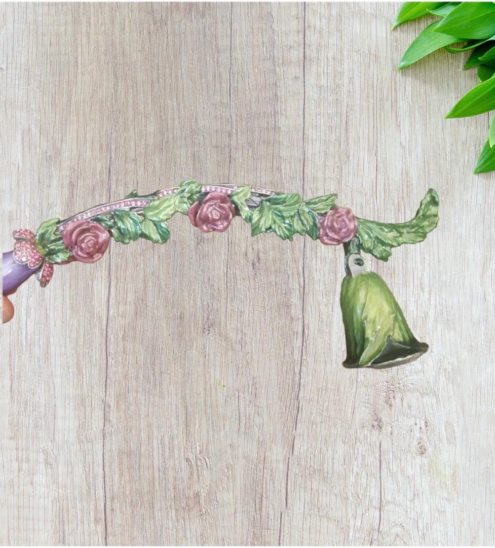 crystal Rhinstone candle snuffer snufter perfect gift Flower enamel