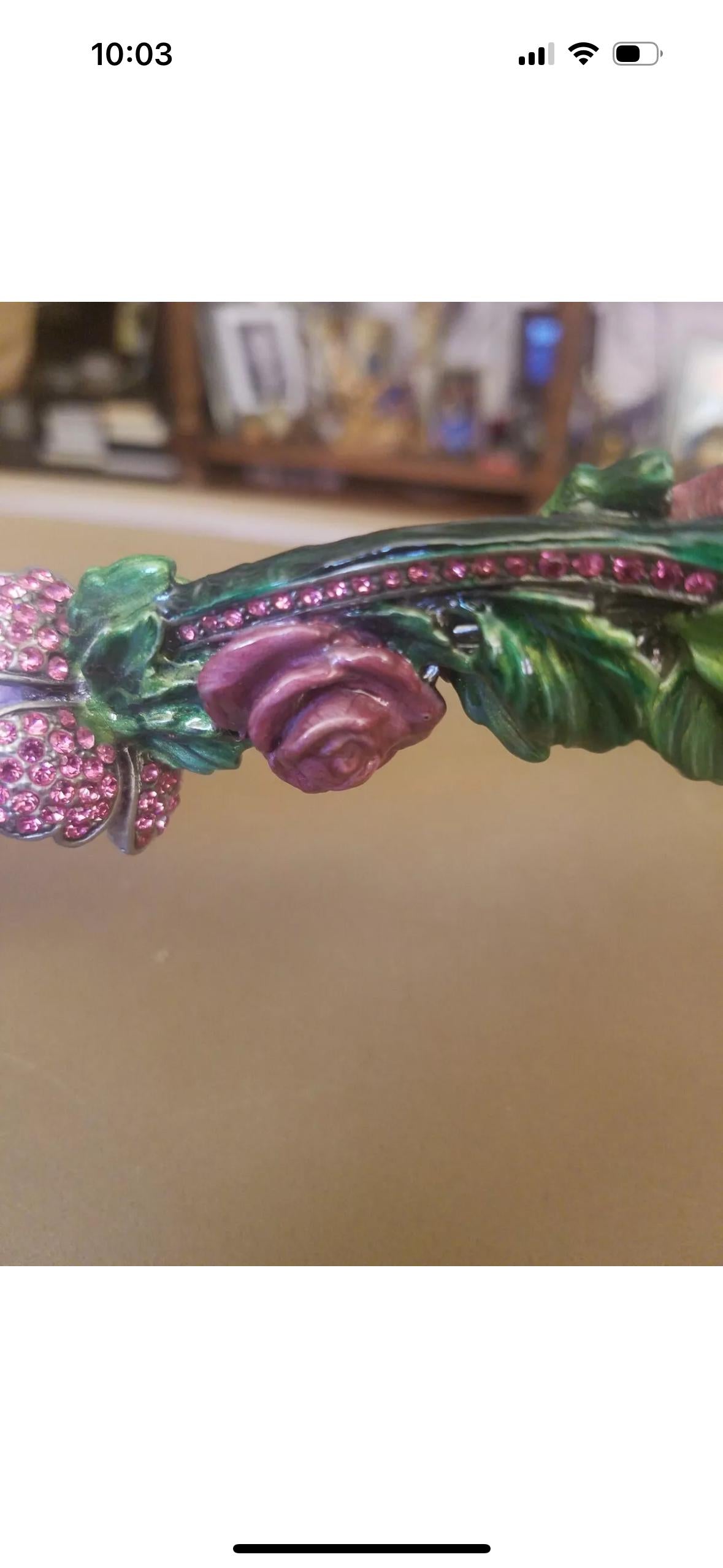 crystal Rhinstone candle snuffer snufter perfect gift Flower enamel