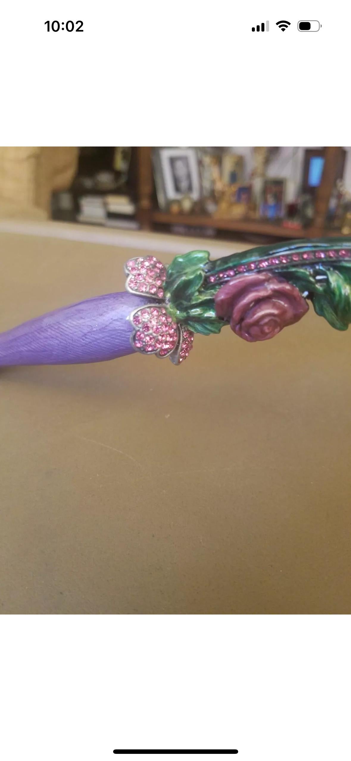 crystal Rhinstone candle snuffer snufter perfect gift Flower enamel