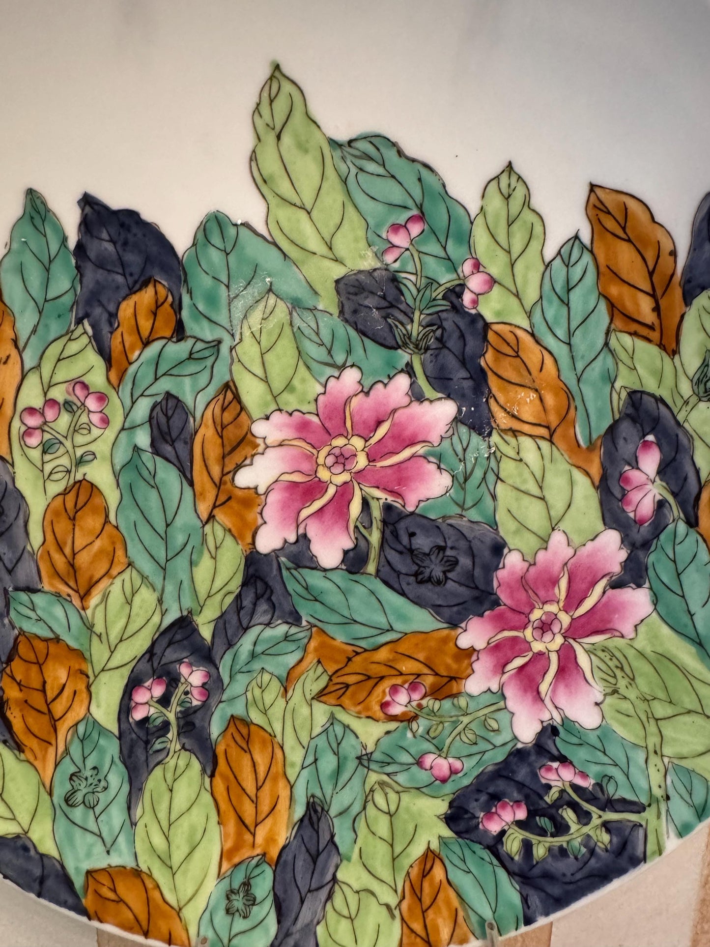 Japanese porcelain plate cabbage leaf