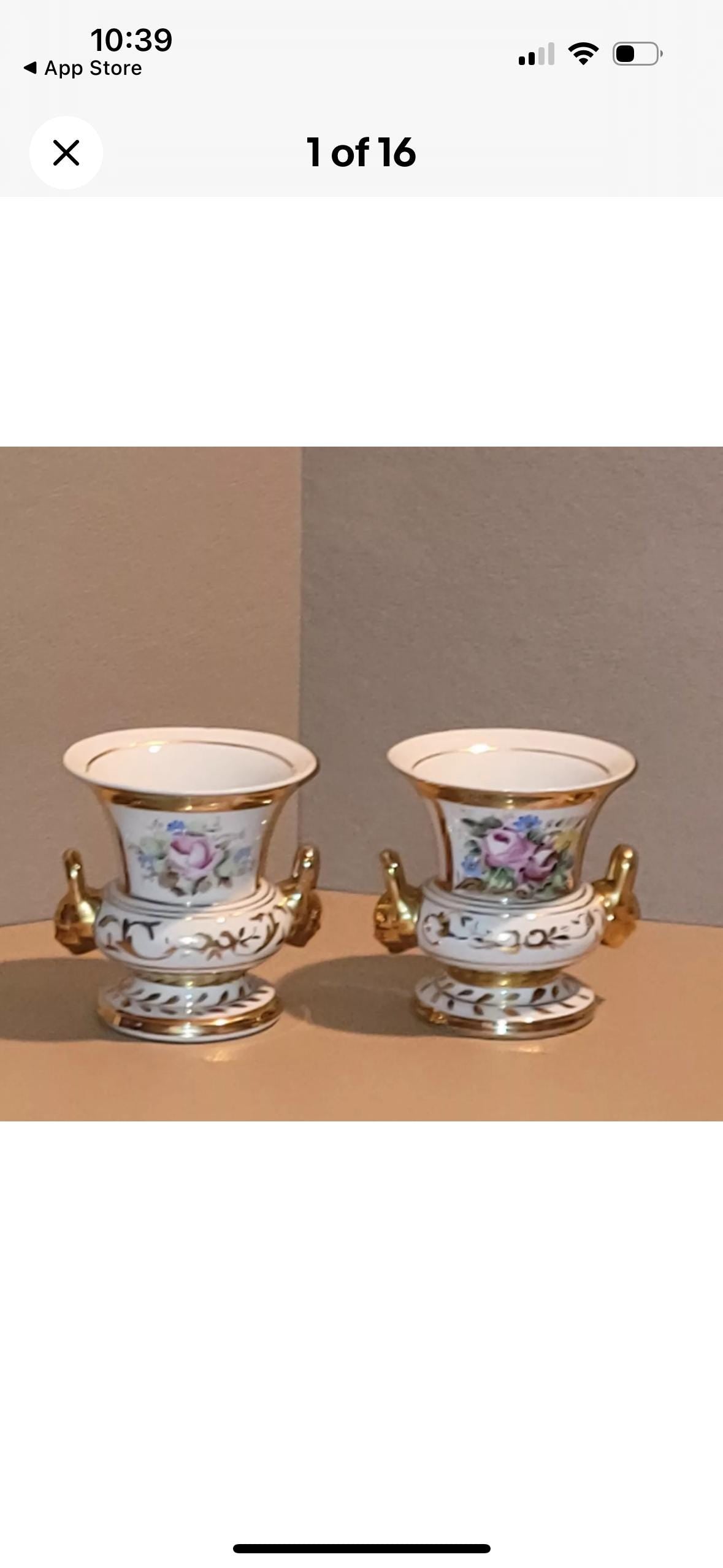 Vases Urns Pair Floral Vintage Asian with handles Tablescape Vintage Collectibe Wong Lee Chelsea House Asian Hand Painted Vases vintage urns