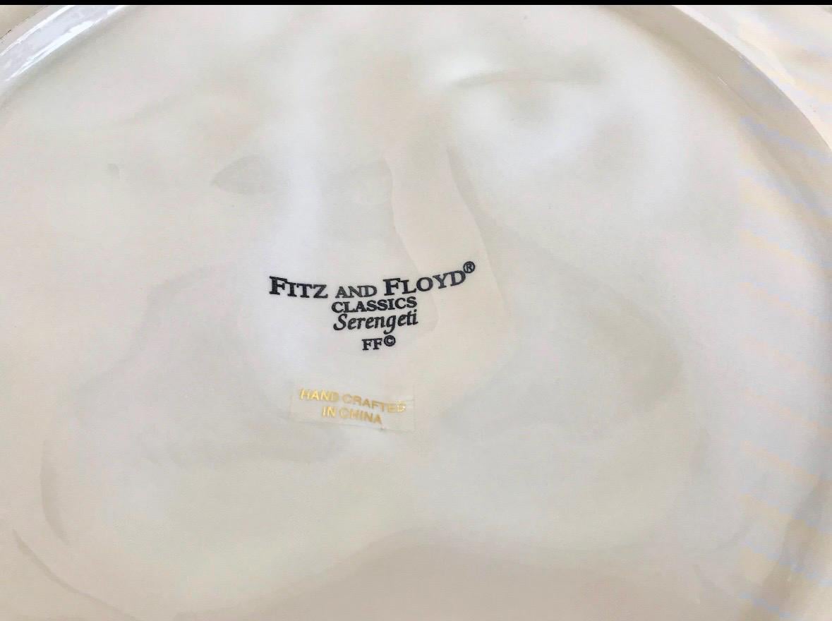 Fitz and Floyd Tiger Orchid Tiger Collectible Plate Sarangeti Collection Large Platter size