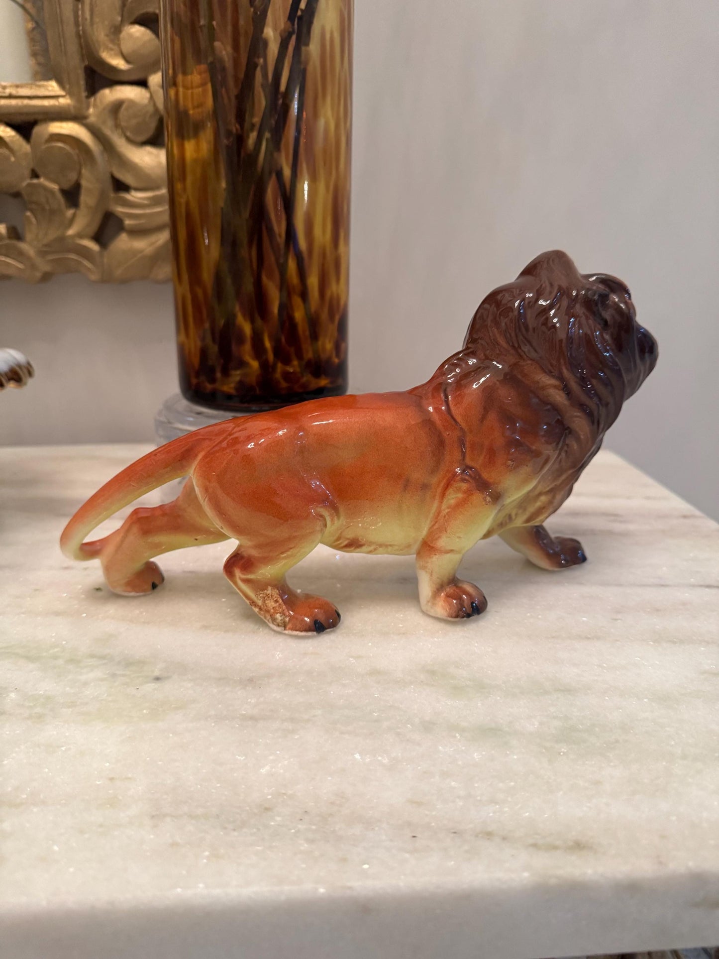 Lion Vintage Japanese Porcelain MCM Lion Figurine vintage collectible lion figurine