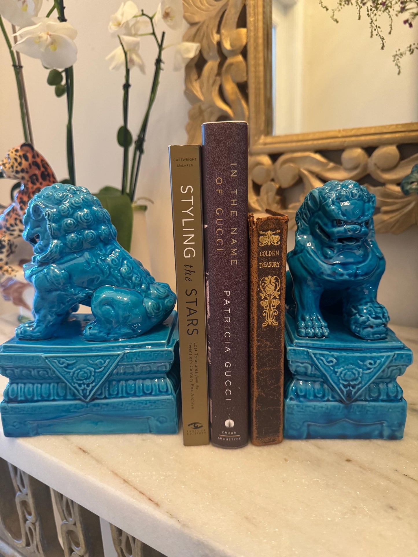 Foo Dogs Pair Vintage Chinoserie Decorative Dogs RARE Chinese Foo Dogs