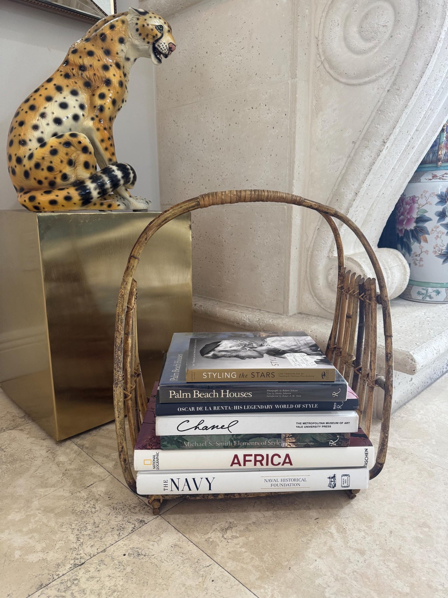 Burnt Bamboo Magazine rack MCM magazine book rack Towel Rack
