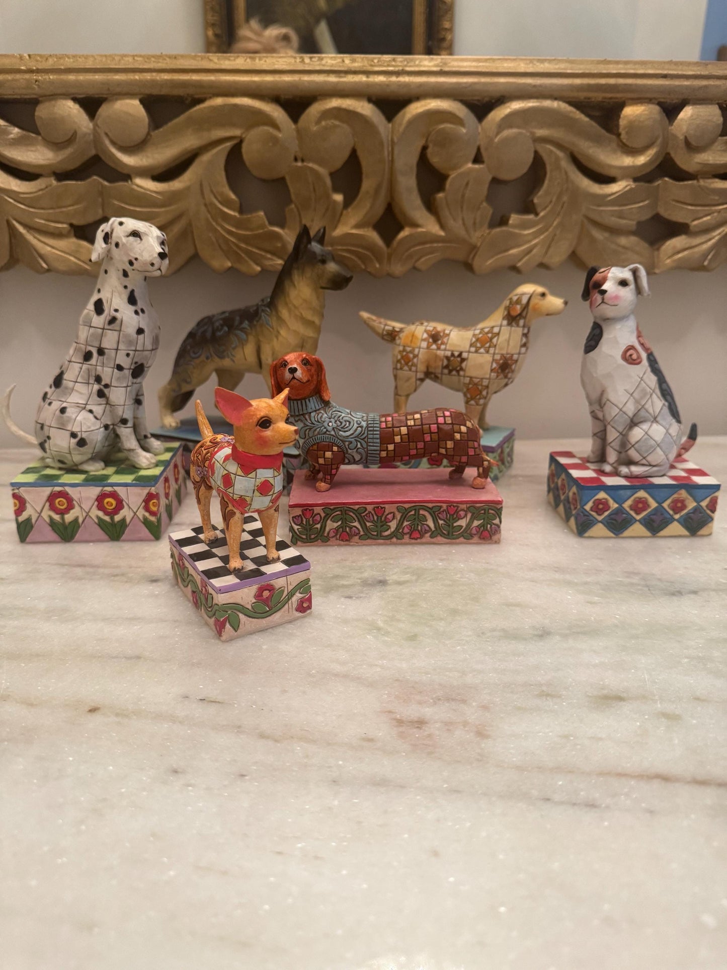Jim Shore Dog Figures Colkectible German Shepherd, dalamation, beagle Labrador Figures retired Jim Shore