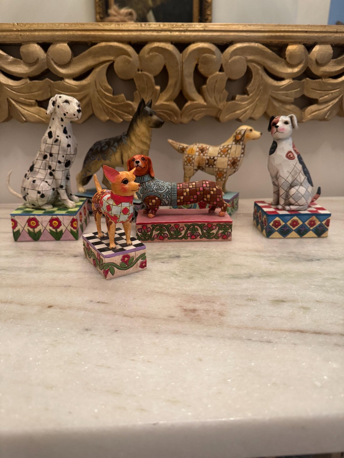 Jim Shore Dog Figures Colkectible German Shepherd, dalamation, beagle Labrador Figures retired Jim Shore