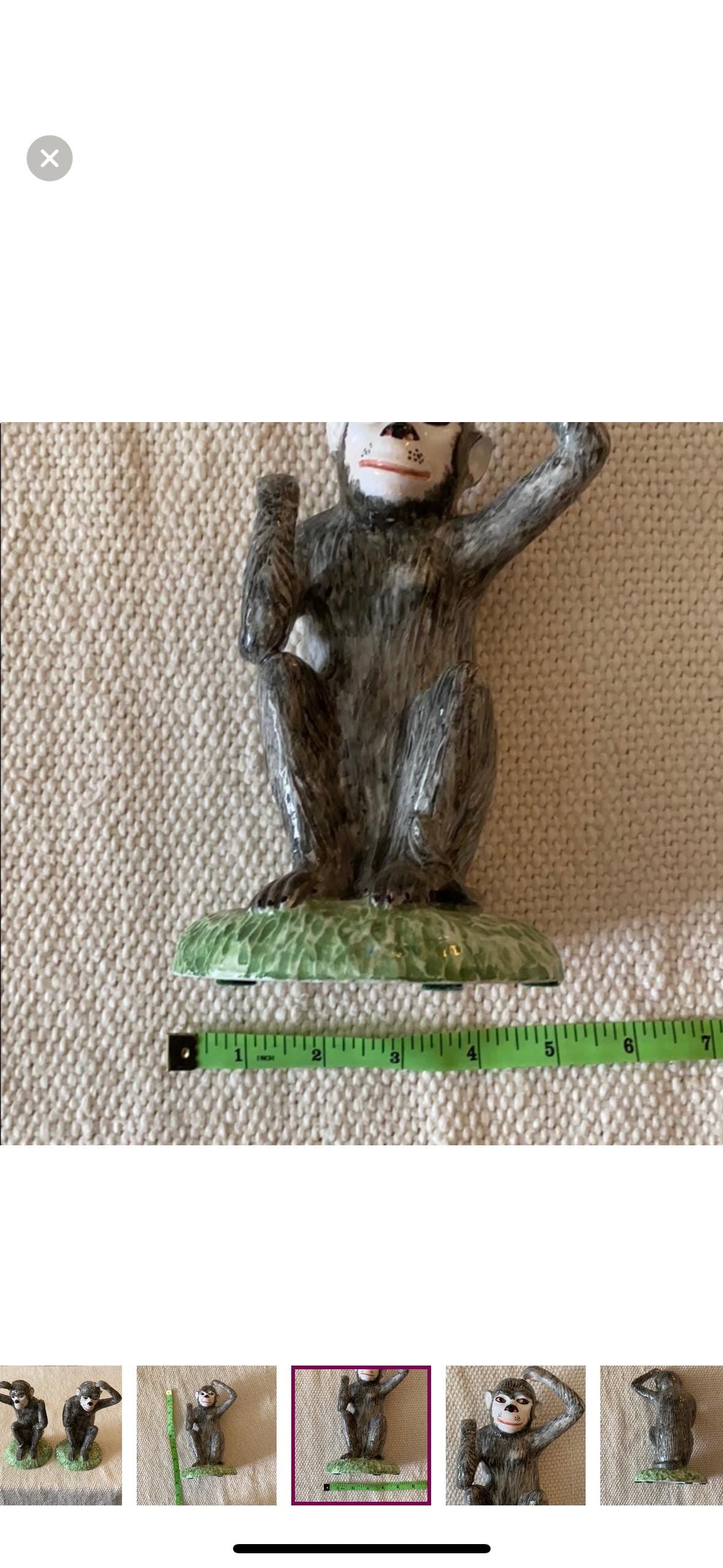 monkey figures made in Italy Vintage Italian Monkeys set of 2 monkey figurines
