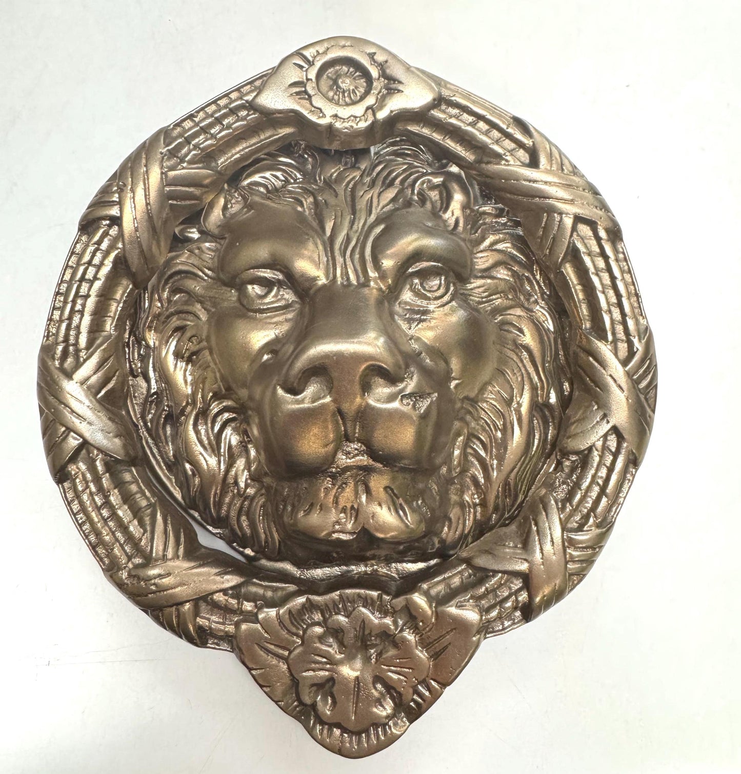 brass lion door knocker