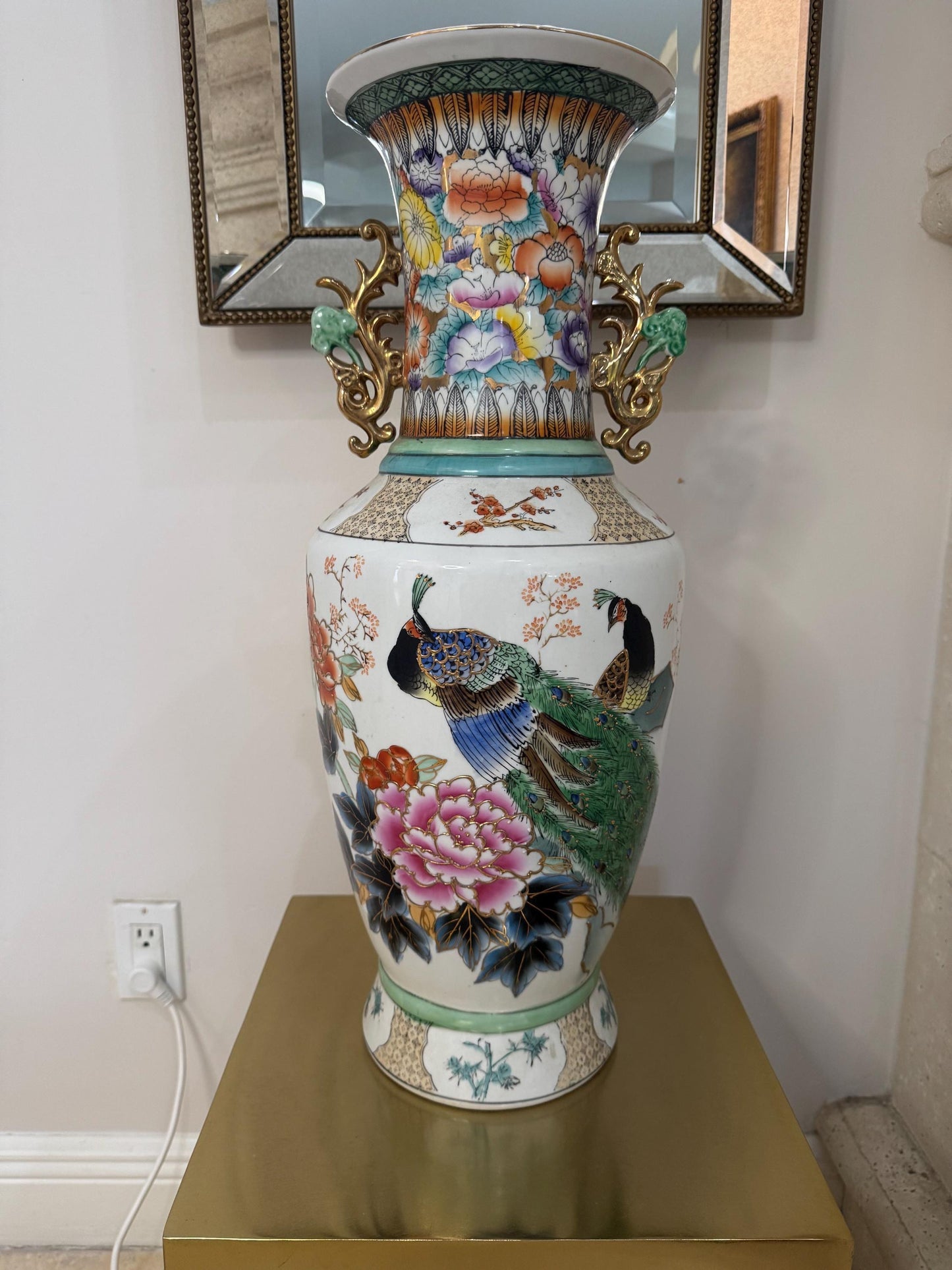 Imari Vase Vintage Asian Floor Vase Mille Fleur Vase