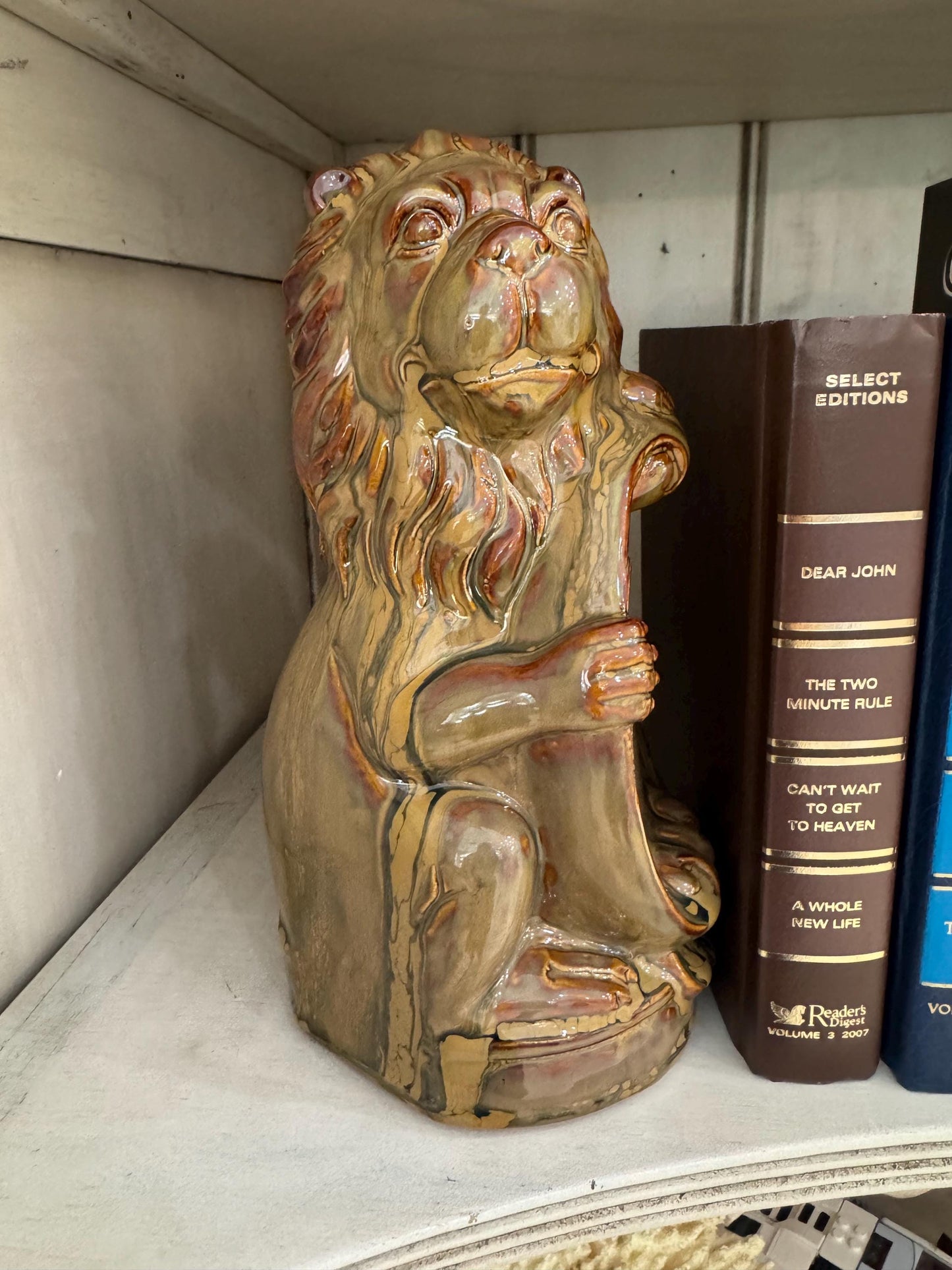 lion Bookends MCM vintage book ends Maximallist Lions