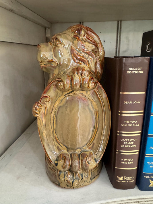 lion Bookends MCM vintage book ends Maximallist Lions