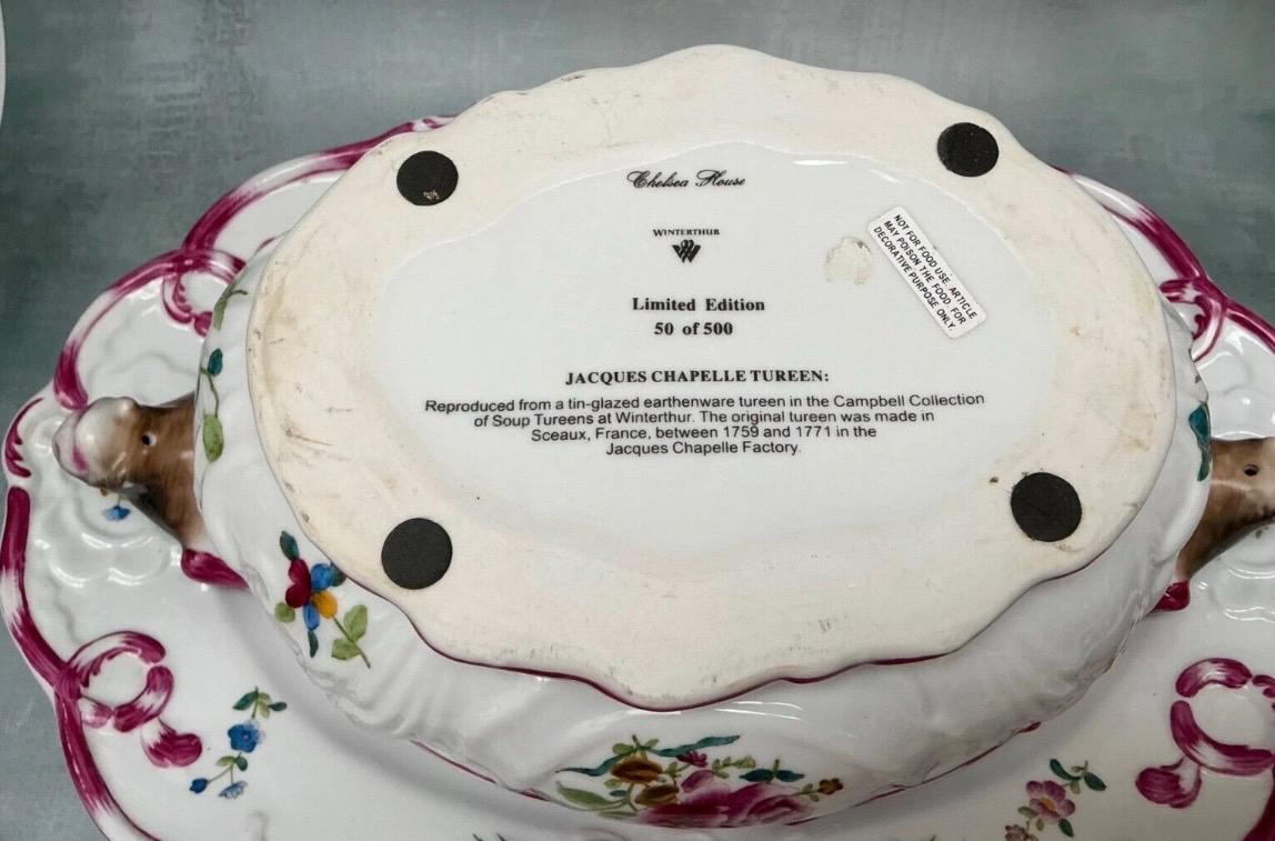 Chelsea House Winterthur Tureen Chelsea House Platter limited edition 50 of 500 Jacque Chapelle France