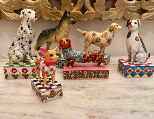 Jim Shore Dog Figures Colkectible German Shepherd, dalamation, beagle Labrador Figures retired Jim Shore