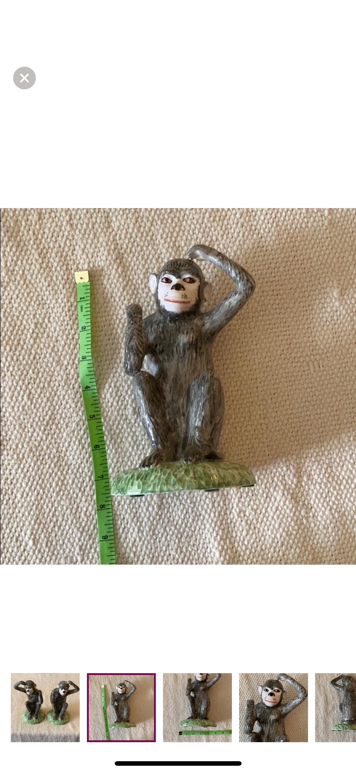 monkey figures made in Italy Vintage Italian Monkeys set of 2 monkey figurines