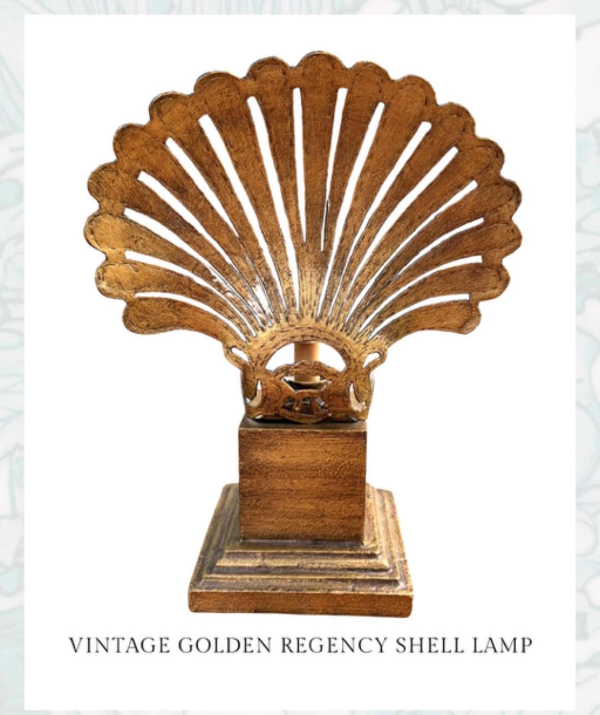 Regency Lamp Brass vintage table lamp Hollywood Regency