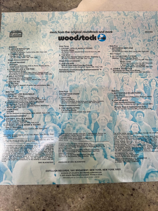Woodstock album 3 record set mint