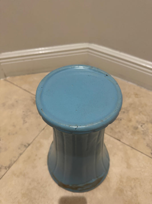 Roseville Pedestal Vase Pre 1940 Bright blue Ceramic Vase Vintage Robinson Ransbottom vintage