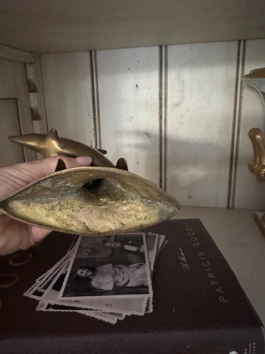 Brass Dolphins Vintage Cute Coastal Decor