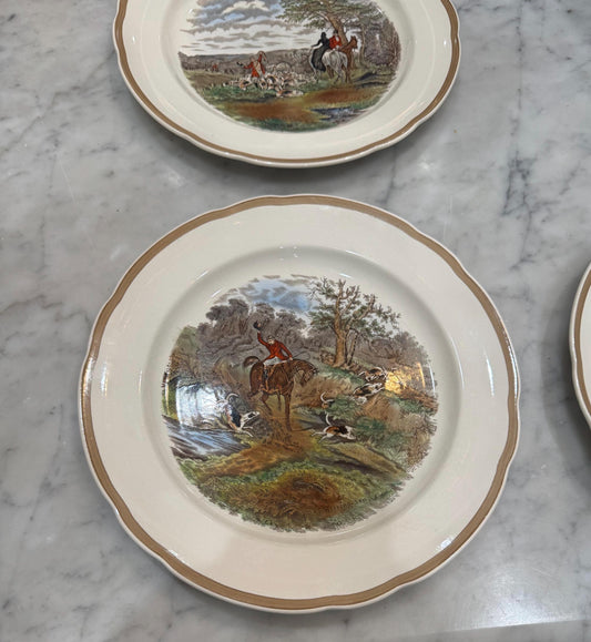 Copeland Spode Dinner plates Drawing Dingle, The Kill, Going to Halloa