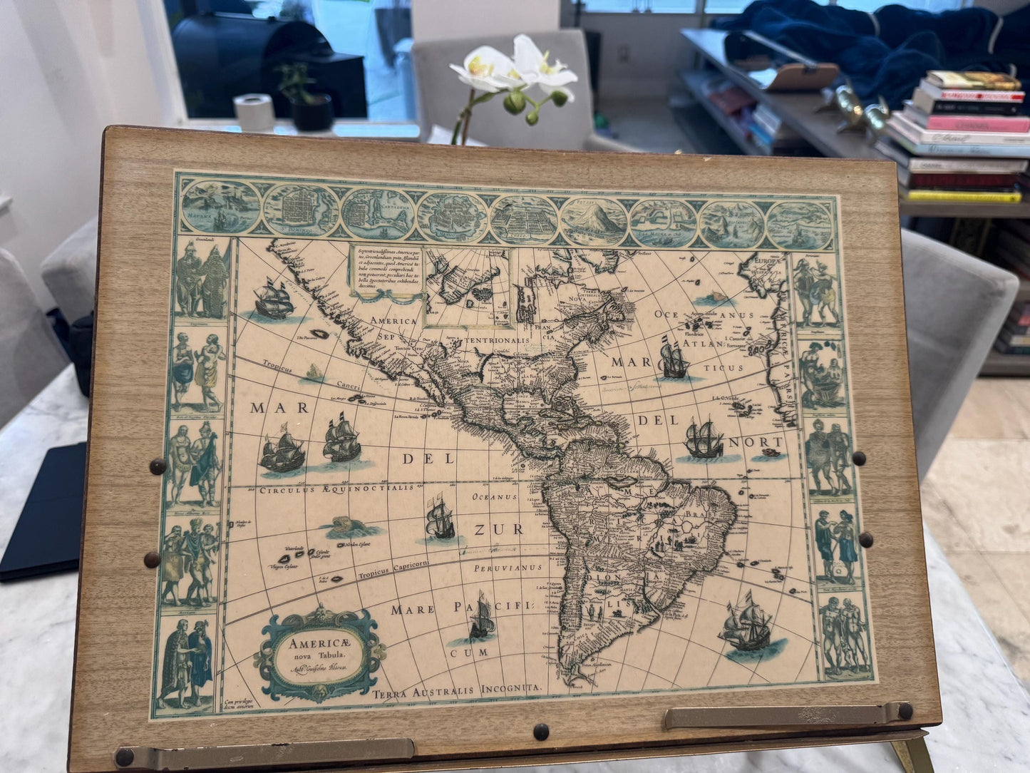 vintage map table