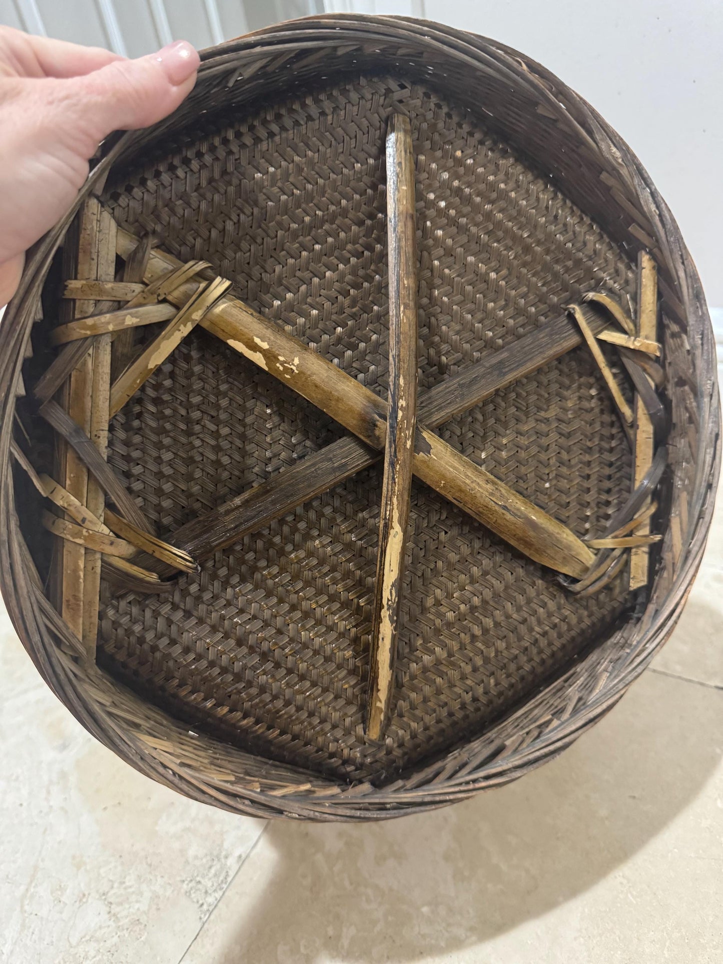 Basket bamboo Storage Vintage tiered Wedding basket Chinese basket for decoration