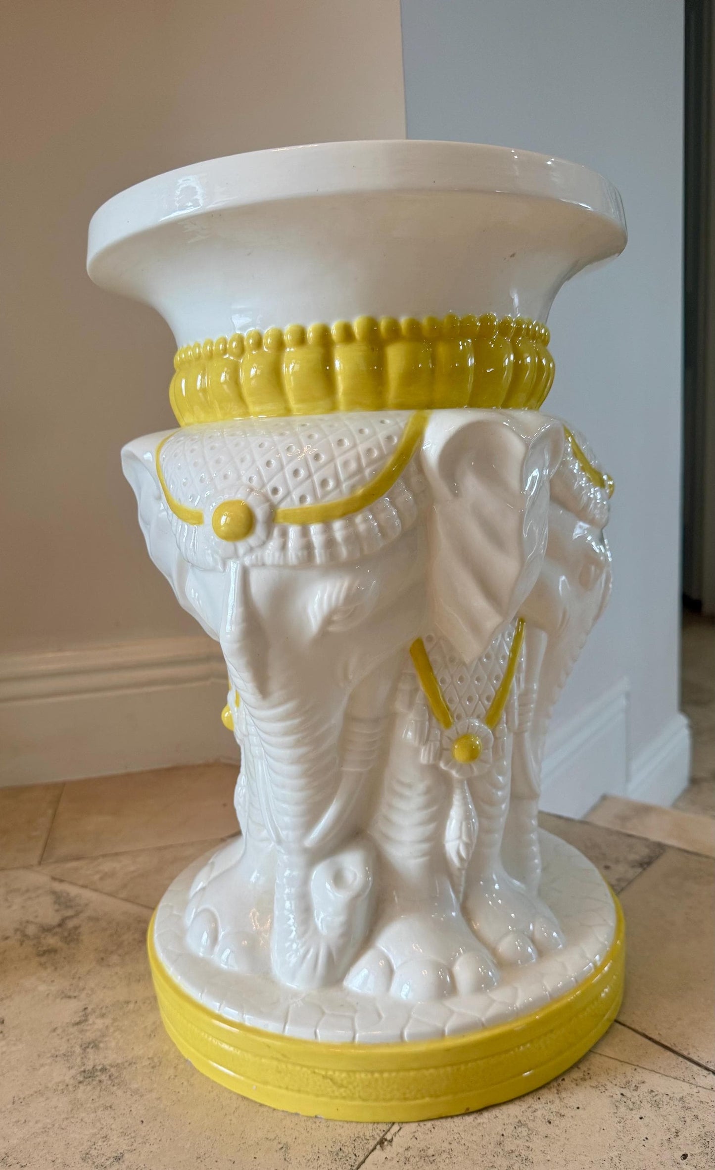 Elephant Garden Stool MCM Hollywood Regency Elephant Decor Side Table