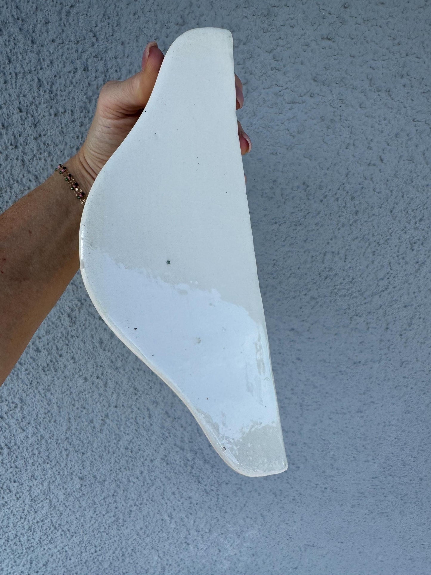 Wall Sconce Porcelain Italian signed made in Italy white and yellow sconce shelf vintage