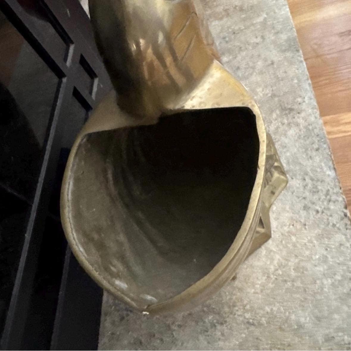 Brass shell planter vintage shell decor Coastal brass decor
