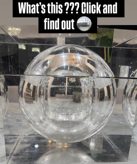 Italian Lucite Ice Bucket in the Style of Albrizzi - Mid-Century Modern Barware