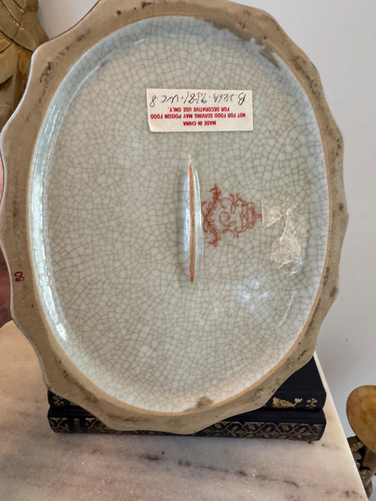 Wong Lee lidded dish with floral design orchid pot United Wilson Asian porcelain flower pot JUWC jardinare