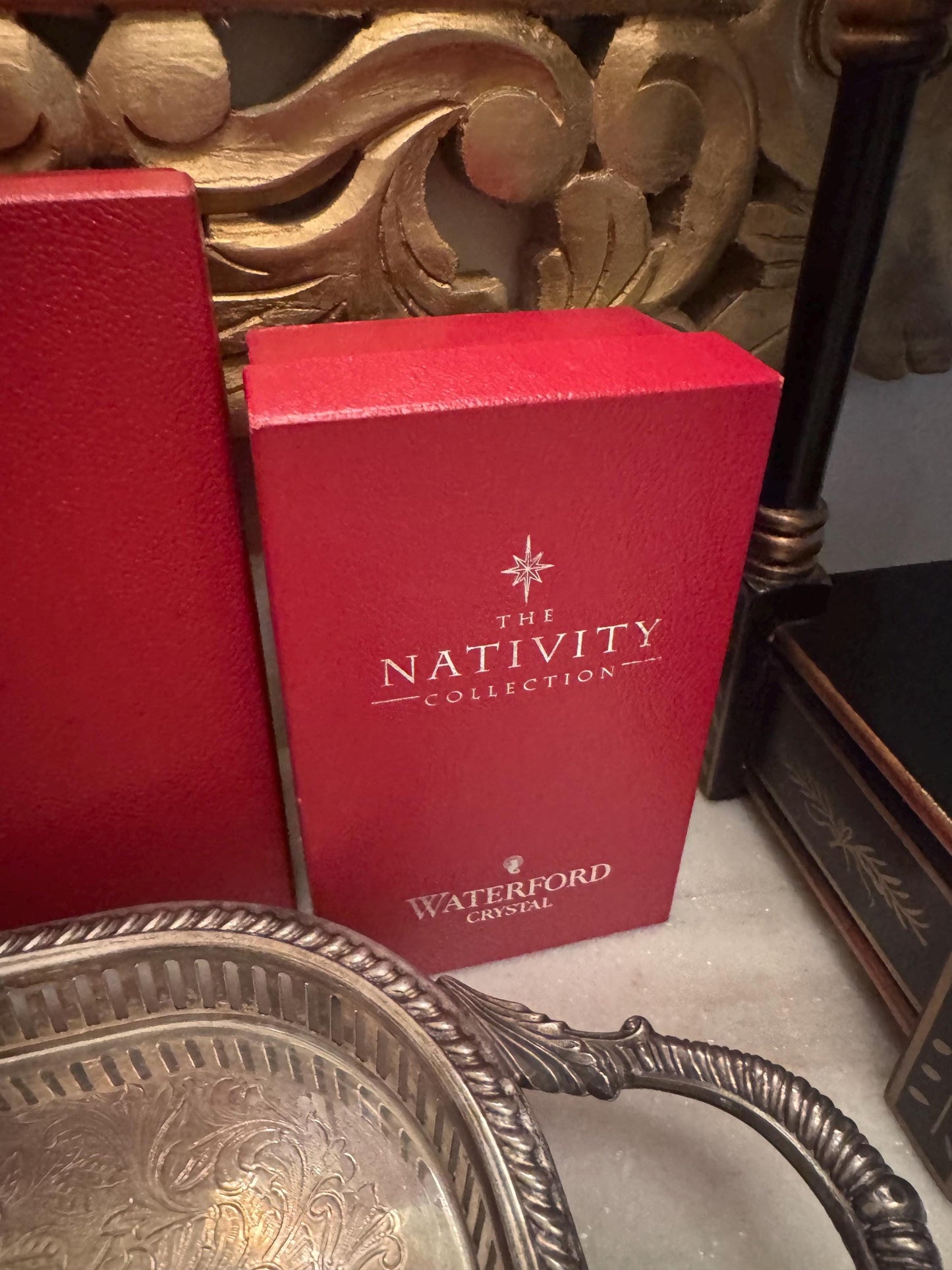 Waterford nativity Irish crystal vintage Waterford made in Ireland boxes and stickers 9 pc holy family 3 wise men angel pristine