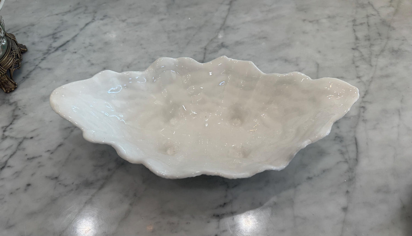 Italian White Shell bowl Beaitiful coastal MCM decor bowl
