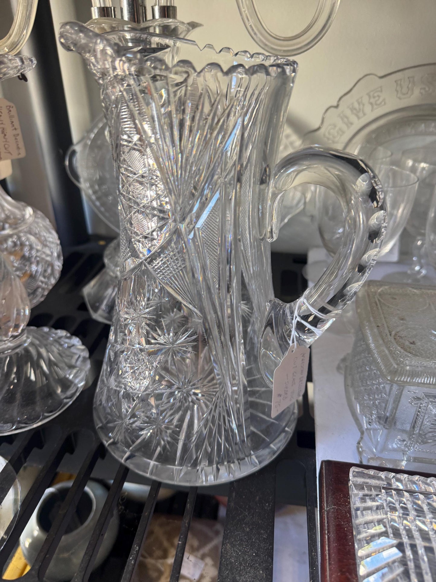 American brilliant Crystal pitcher