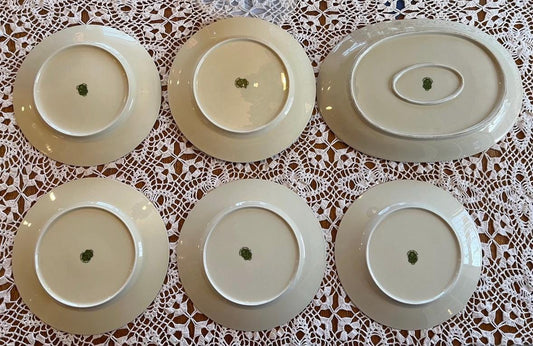 Vintage Johann Seltmann Fish plate set Platter Dinner Plates German Fine Porcelain Vintage Fish plates Plate Wall Coastal Decor