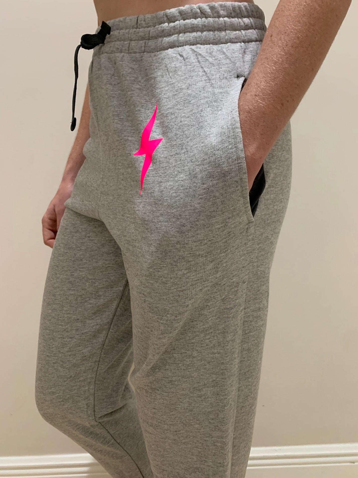 Lightening Bolt Sweatpants. Lightening Bolt joggers. fashion unisex joggers.