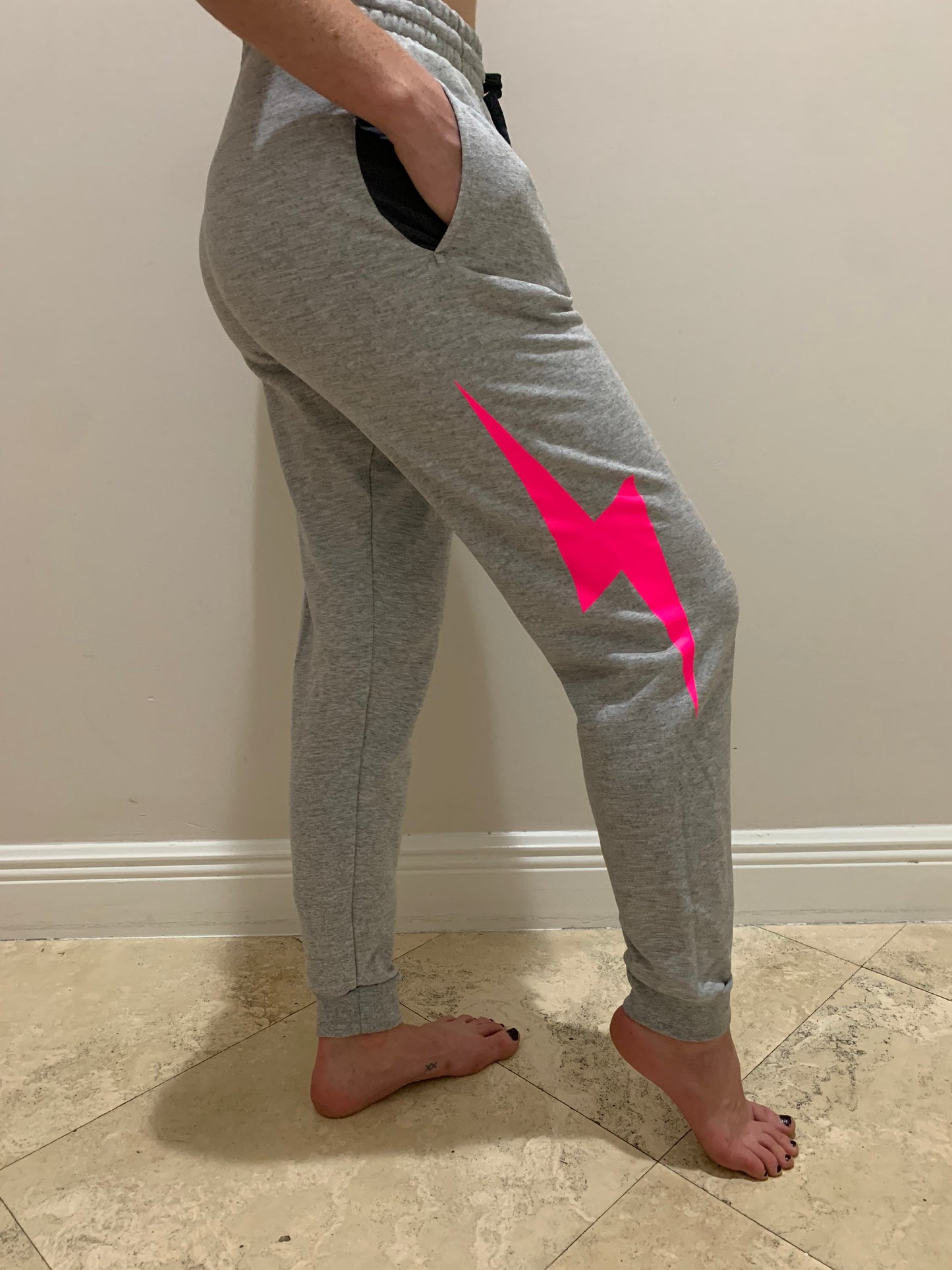 Lightening Bolt Sweatpants. Lightening Bolt joggers. fashion unisex joggers.