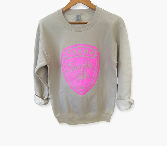 Troop Beverly Hills Khaki Sand Sweatshirt Pullover, no more patches shirt