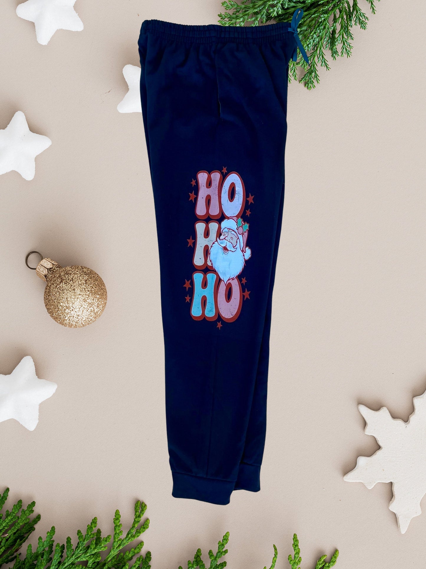 Retro Flower Joggers , Smiling Flowers Sweatpants with pockets