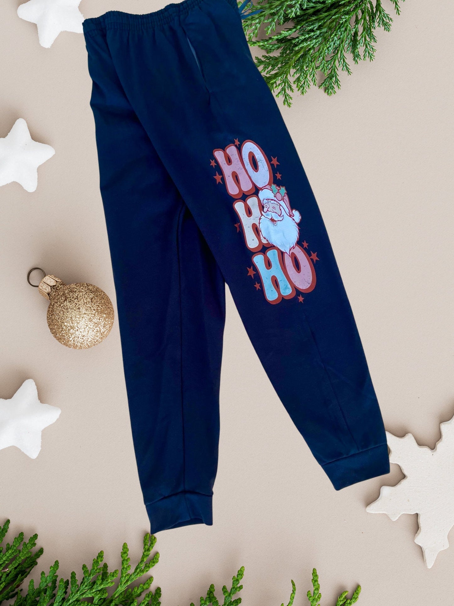 Retro Flower Joggers , Smiling Flowers Sweatpants with pockets