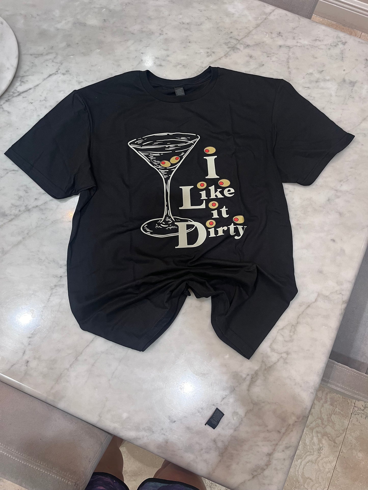 I Like it Dirty Shirt. Dirty Martini Shirt, Cocktail Lover Shirt. Martini Lover Gift