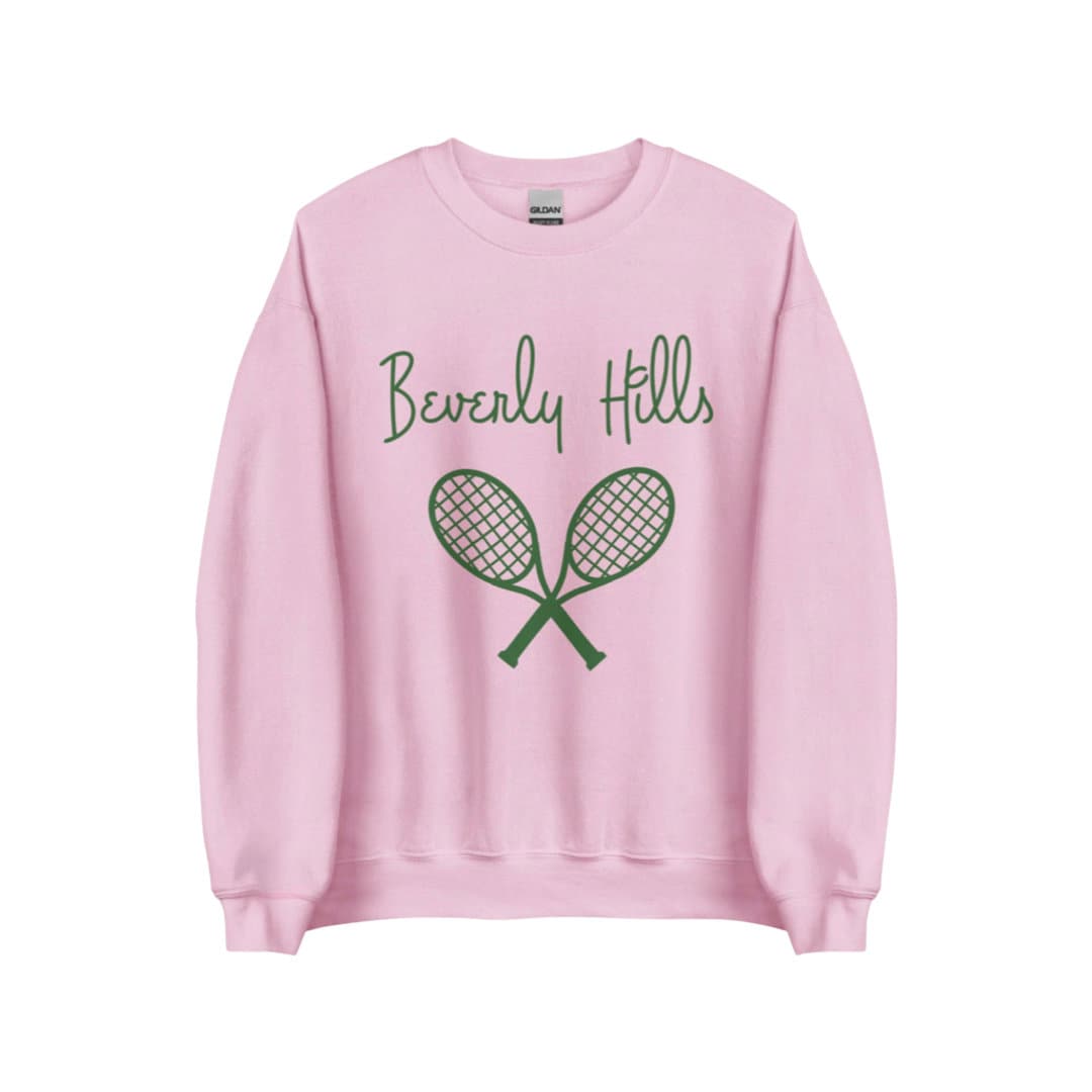 Beverly Hills Tennis Shirt. Retro Beverly Hills Shirt. Prep Style Athletic Shirt
